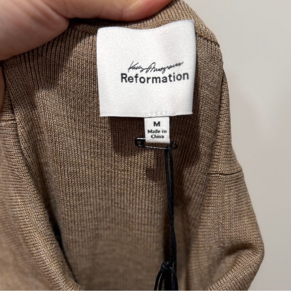 New Reformation Kacey Musgraves Simone Regenerative Merino Sweater Dress Medium - Picture 7 of 12